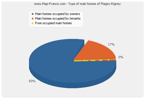 Type of main homes of Flagey-Rigney