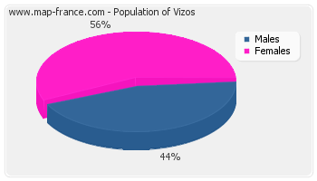 Sex distribution of population of Vizos in 2007