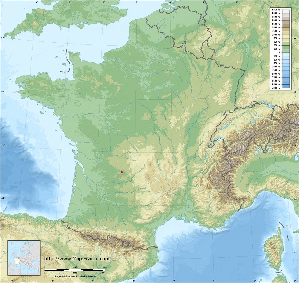 ROAD MAP AYEN maps of Ayen 19310