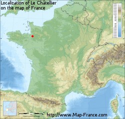 Le Chatellier Map Of Le Chatellier France