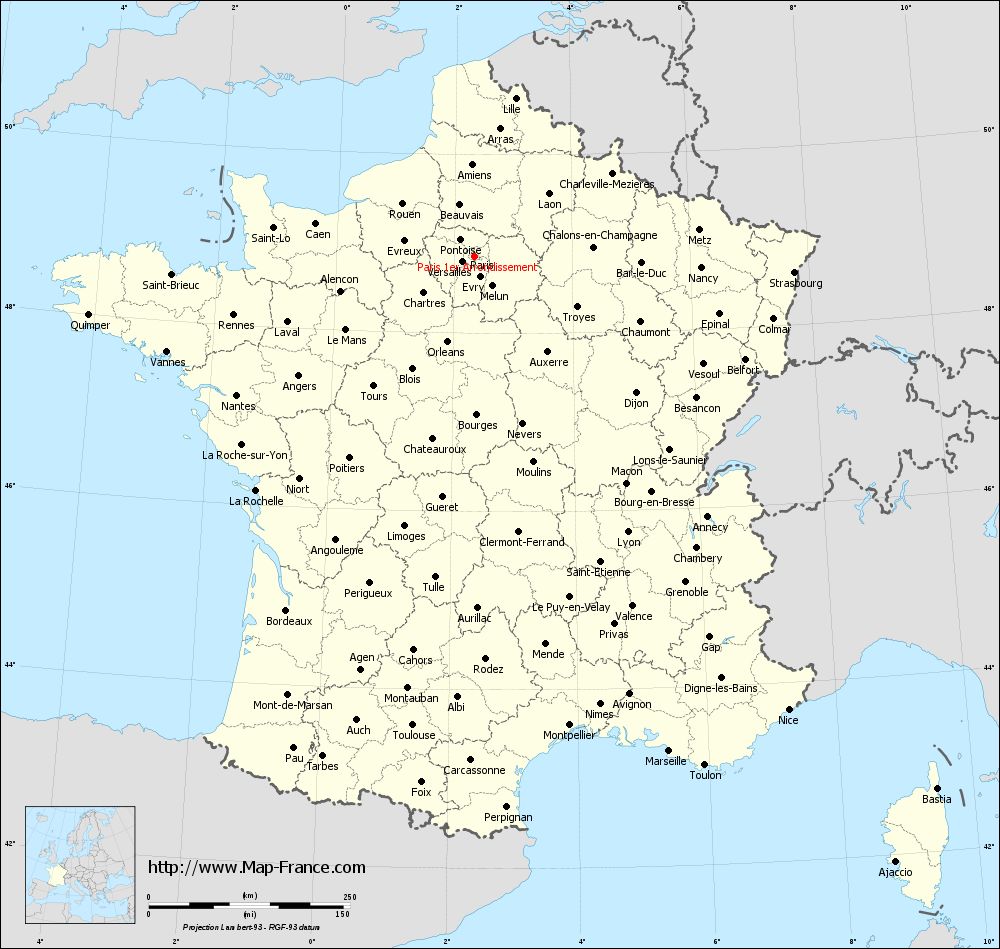 Map Of France Showing Paris Road Map Paris 1Er Arrondissement : Maps Of Paris 1Er Arrondissement 75001