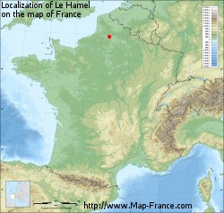 LE HAMEL - Map of Le Hamel 80800 France