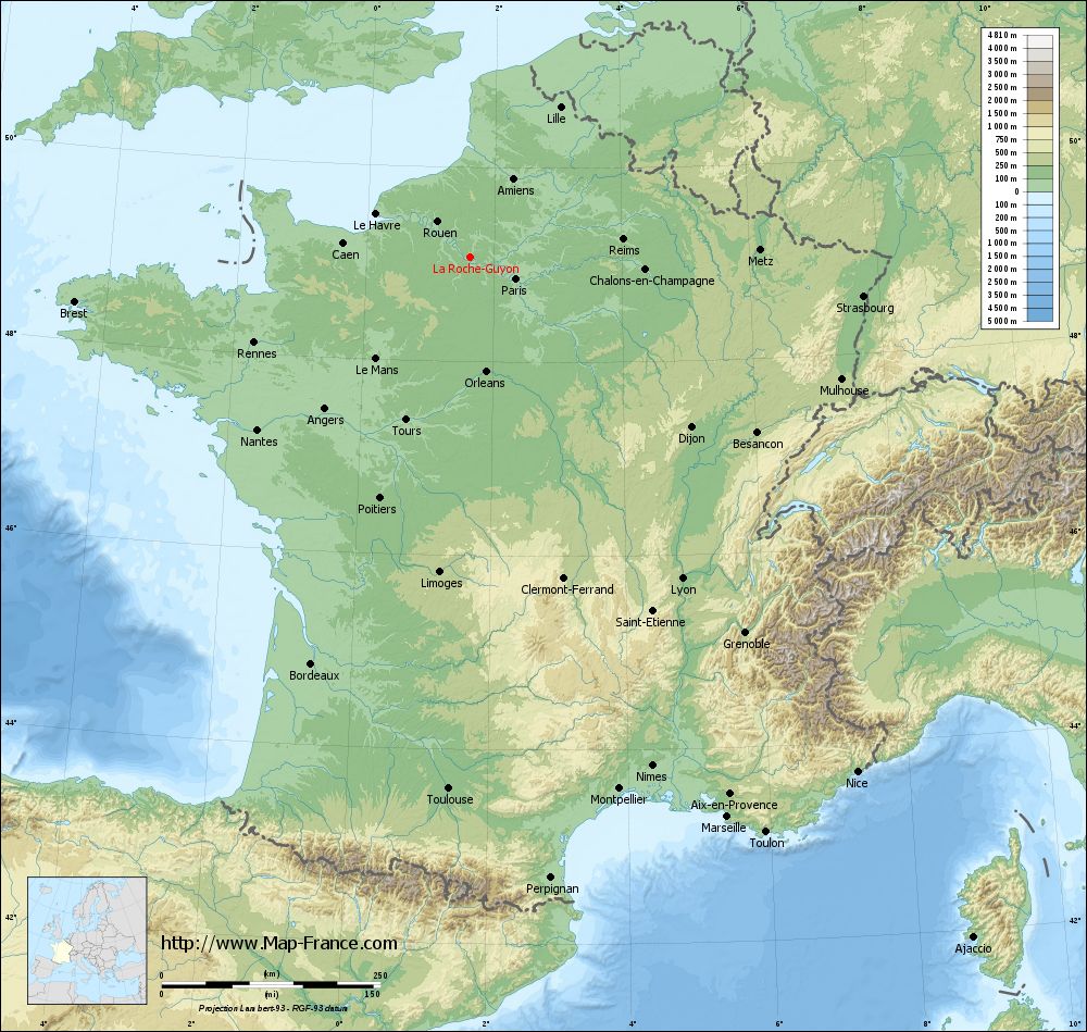 La Roche Guyon Map Road Map La Roche-Guyon : Maps Of La Roche-Guyon 95780